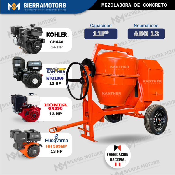 MEZCLADORA TIPO TROMPO 11P3 YUGO 3