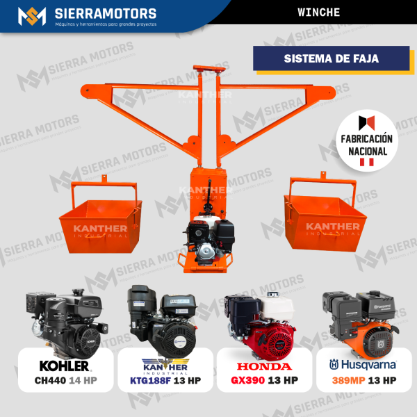 WINCHE GASOLINERO NACIONAL - SISTEMA FAJA
