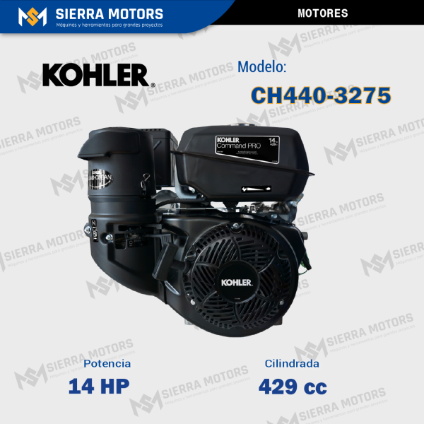 MOTOR KOHLER CH440-3275 14 HP GASOLINERO