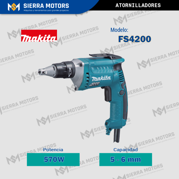 Atornillador para Drywall MAKITA FS4200 - 1/4"