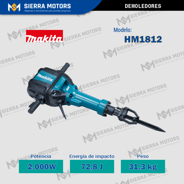 Demoledor Hexagonal MAKITA  HM1812 28.6 mm