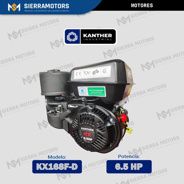 MOTOR GASOLINERO KANTHER KX168F-D 6.5 HP