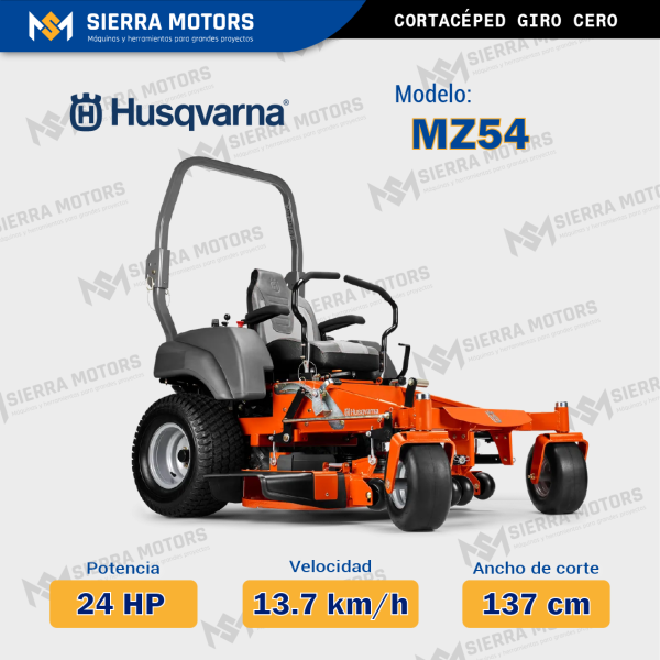 CORTACÉSPED GIRO CERO HUSQVARNA MZ54
