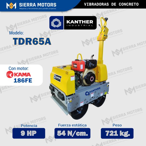 VIBRADORA DE 2 ROLAS KANTHER TDR65A