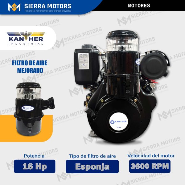 MOTOR PETROLERO KANTHER - KTD192FAE 16HP