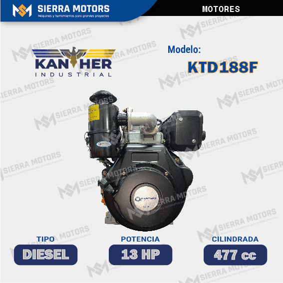 MOTOR PETROLERO KANTHER - KTD188F 13HP