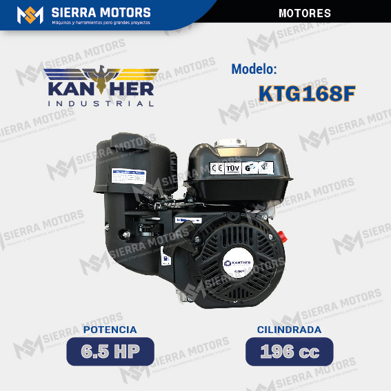 MOTOR GASOLINERO KANTHER - KTG168F 6.5HP