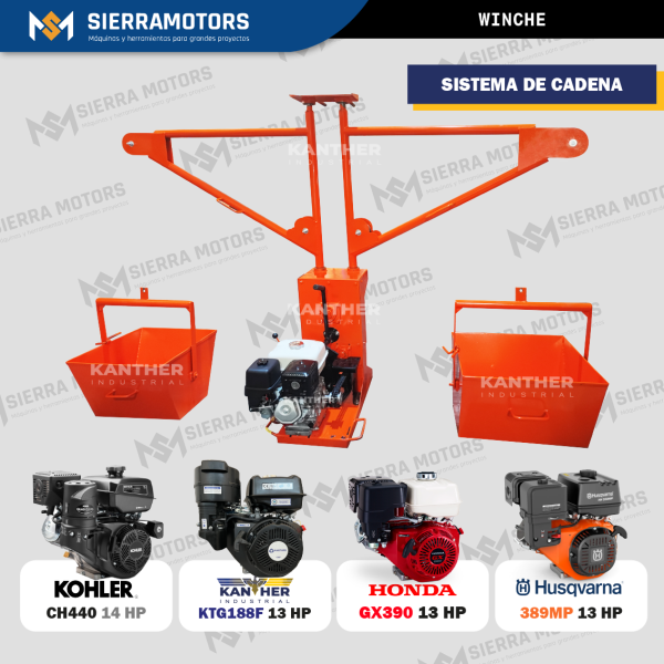 WINCHE GASOLINERO NACIONAL - SISTEMA DE CADENA