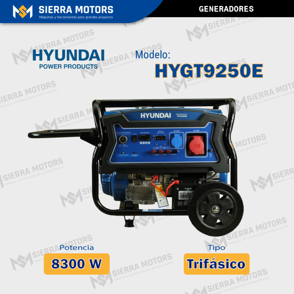 GENERADOR TRIFÁSICO HYUNDAI HYGT9250E