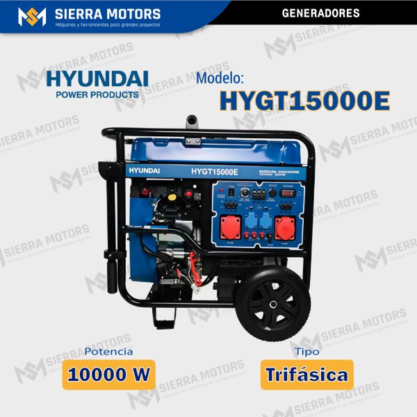 GENERADOR TRIFÁSICO HYUNDAI HYGT15000E