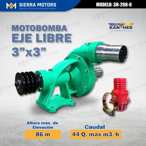 MOTOBOMBA EJE LIBRE KANTHER - 3H-208-6 - 3"x3"