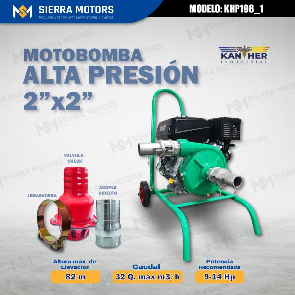 MOTOBOMBA ALTA PRESIÓN - HIERRO KANTHER - KHP198_1