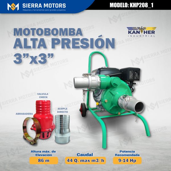MOTOBOMBA ALTA PRESIÓN - HIERRO KANTHER - KHP208_1