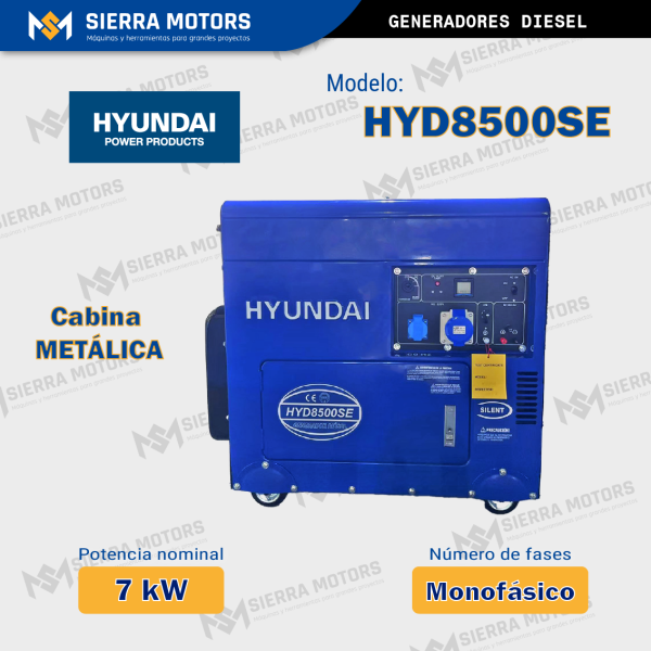 GENERADOR DIESEL TRIFÁSICO HYD8500SE