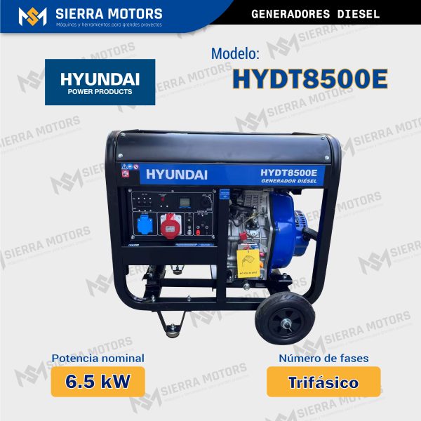GENERADOR DIESEL TRIFÁSICO HYDT8500E